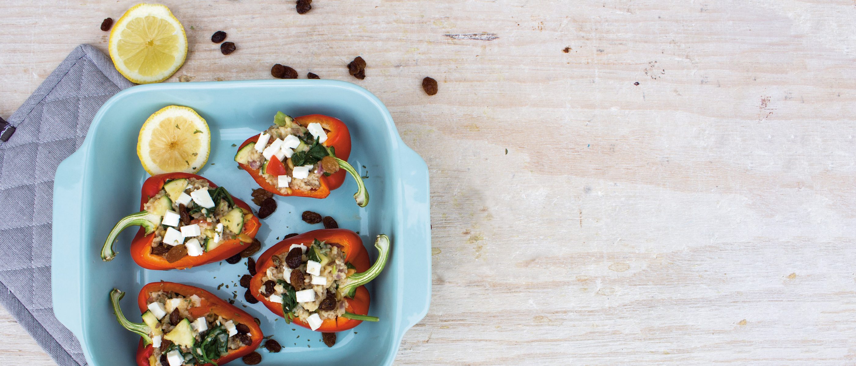 Gevulde biologische paprika van ALDI.